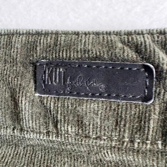 Corduroy Skinny Jeans Olive Green Kut Diana 8 Fits Like 31X29 Stretch Pants - Picture 12 of 12